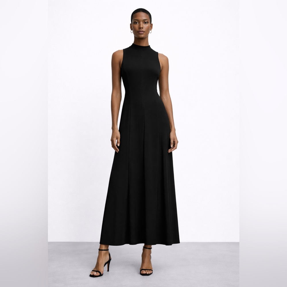 Elegant Black Sleeveless Dress 🌹